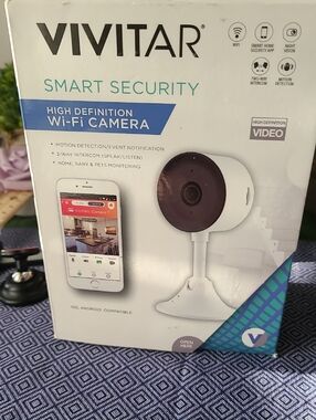 Vivitar Smart Security Wi‑Fi Camera - White with Black Lens
